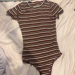 Hollister striped body suit